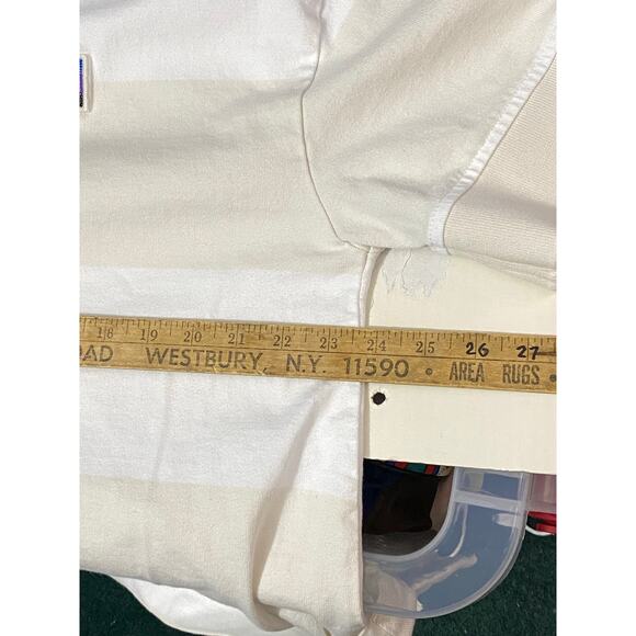 Tommy Hilfiger White and beige Short Sleeve Polo Shirt Size Large - Picture 4 of 12